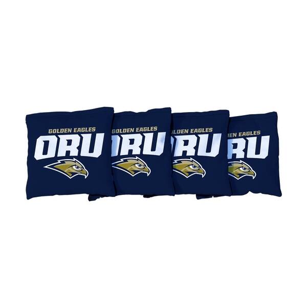 slide 2 of 3, Oral Roberts ORU Golden Eagles Blue Cornhole Bags All-Weather Resin Filled
