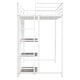 preview thumbnail 11 of 10, White Twin Size Loft Bed, Multifunctional Metal Storage Bed with Desk and Whiteboard, Shelves, Ladder, Space-Saving Bed Frame