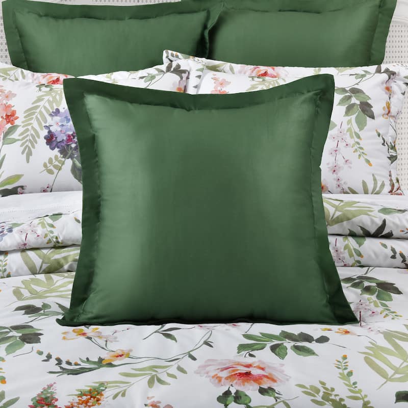 Clara 20" Square Decorative Throw Pillow - Polyester - Green - Accent