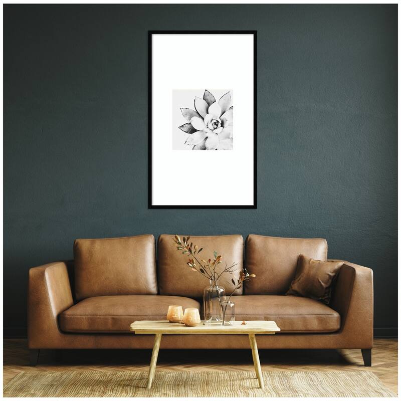 Kate and Laurel Modern Succulent by Tai Prints Framed Wall Art Print