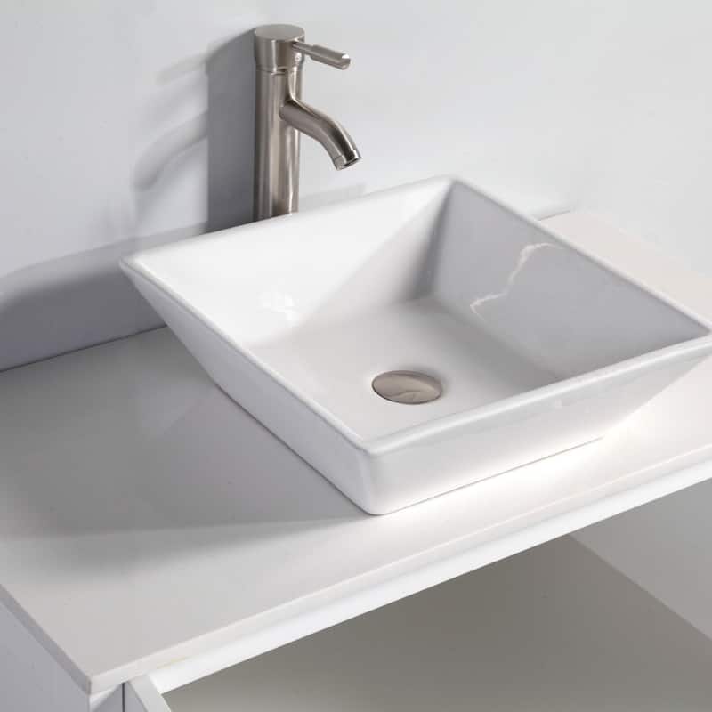 Vanity Art 72" Double Sink Bathroom Vanity Set with Engineered Marble Top Free Mirror - 72 x 18.5 x 36 Inches
