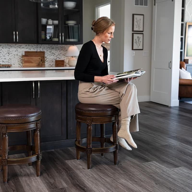 Maven Lane Pullman Backless Swivel Kitchen Stool