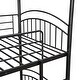 preview thumbnail 8 of 16, Twin Over Twin Metal Bunk Bed With Slide,Kids House Bed Black