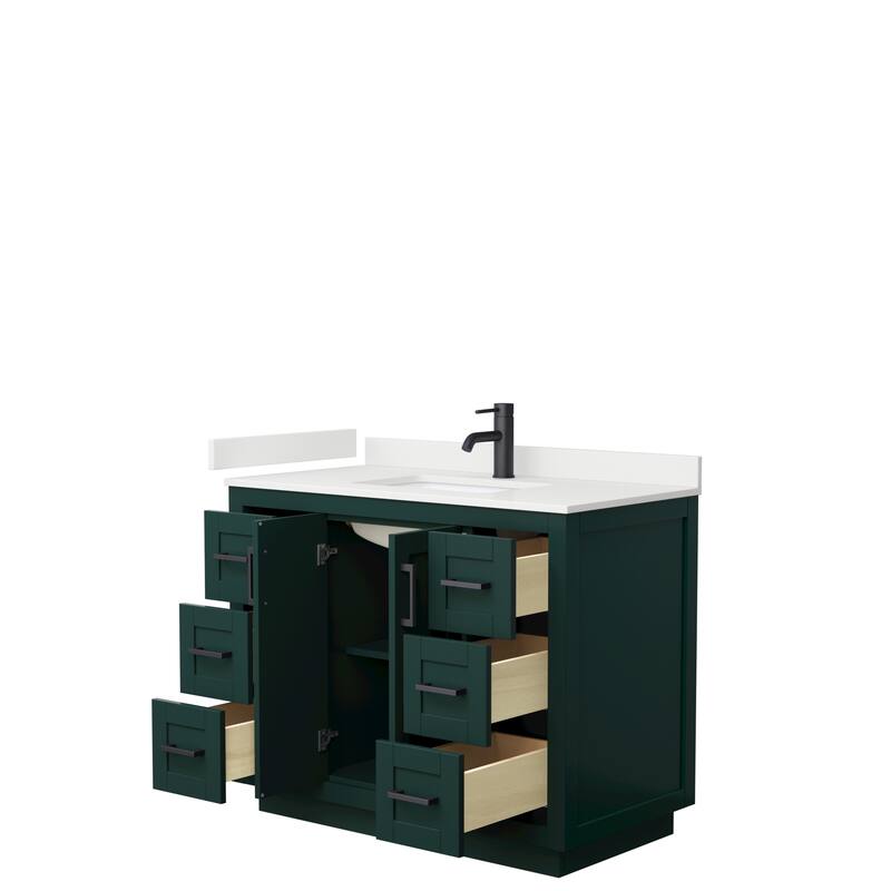 Miranda 42-inch Single Vanity, Quartz Top