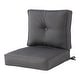 preview thumbnail 12 of 74, Sunbrella 2-Piece Premium Deep Seat Outdoor Cushion Set Canvas Coal