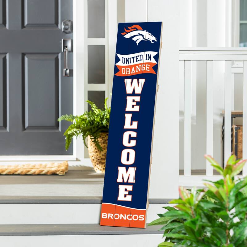 47" Porch Leaner Welcome Wall Sign, Denver Broncos