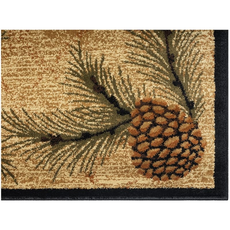 Sunset Valley Spruce Pine Antique Lodge Area Rug