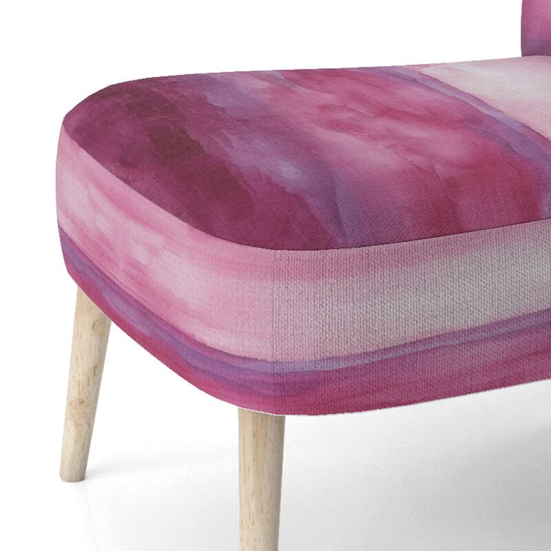 Designart "Coast Blue Sea Waves Watercolour" Upholstered Abstract Accent Chair - Modern Arm Chair For Bedroom