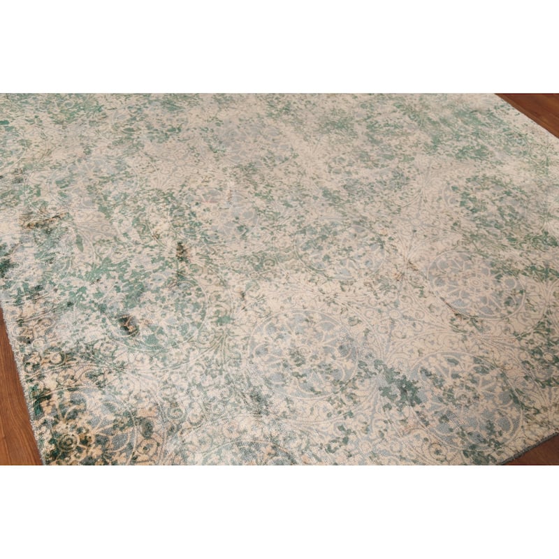 All-Over Abstract Area Rug Hand-Knotted Wool Carpet - 6'7"x 9'10"