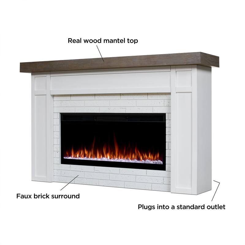 Cravenhall 64" Smart Landscape Electric Fireplace by Real Flame
