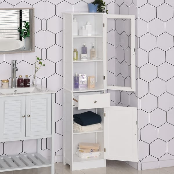 Kleankin Storage Cabinet with Doors and Shelves - Perfect for