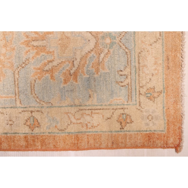 ECARPETGALLERY Hand-knotted Peshawar Oushak Brown Wool Rug - 8'11 x 11'8