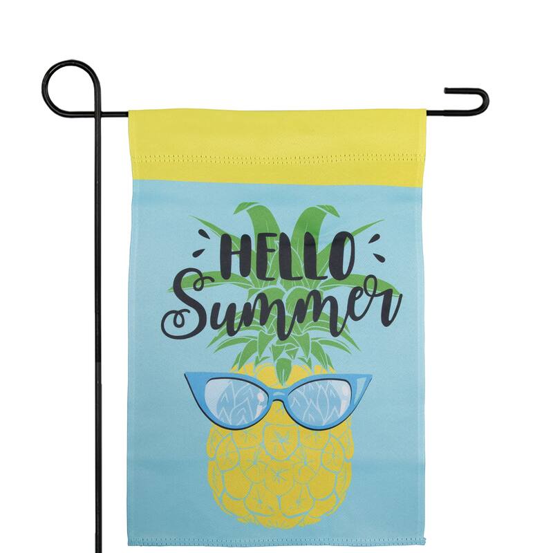 Hello Summer Pineapple Outdoor Garden Flag - 12.5" x 18"