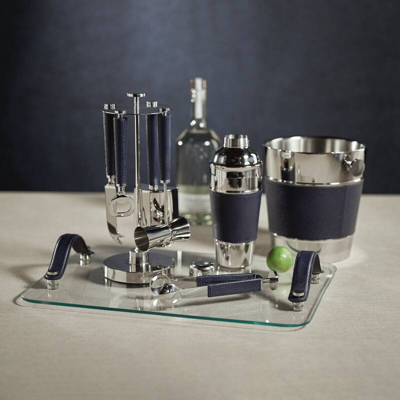 Lucena Nickel & Leather Cocktail Shaker
