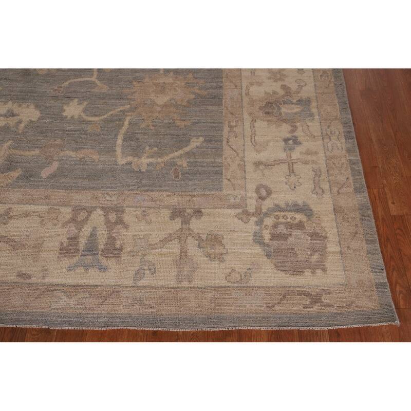 Vegetable Dye Oushak Area Rug Hand-Knotted Wool Carpet - 8'3" x 9'8"