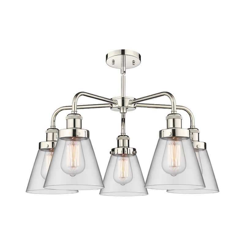 Innovations Lighting Cone - 5 Light 24" Stem Hung Chandelier