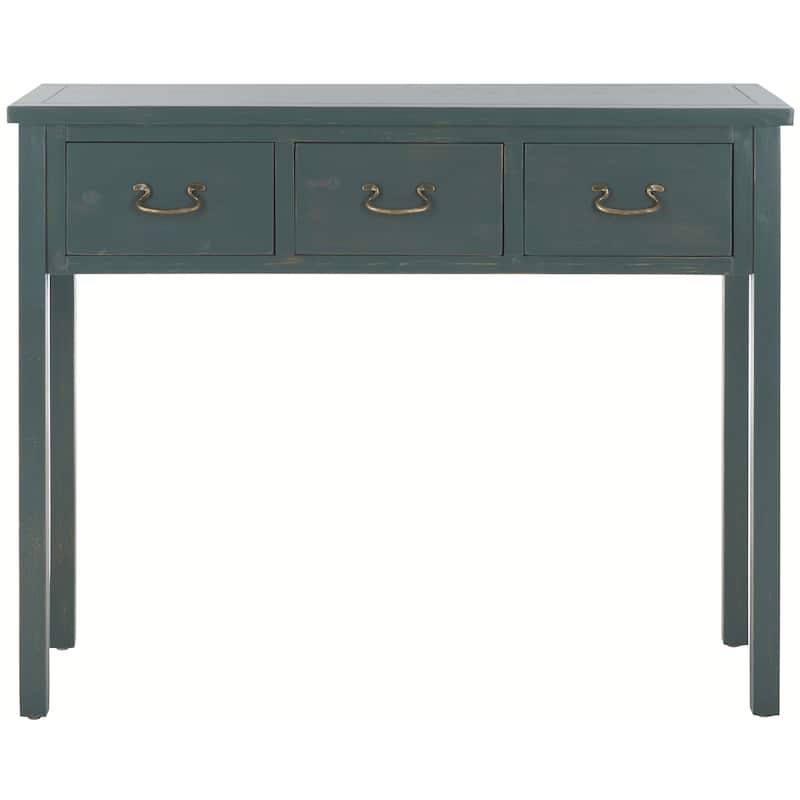 SAFAVIEH Marleine Antiqued Grey Console Table - 39.4" x 14.2" x 31.7" - 39Wx14Dx32H - Dark Teal