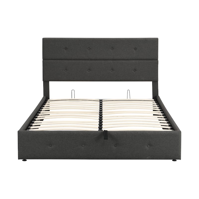 Upholstered Platform Bed with Underneath Storage