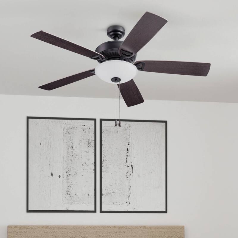 52" Prominence Home Montlake Indoor Ceiling Fan, Brushed Nickel - 52 - Espresso Bronze