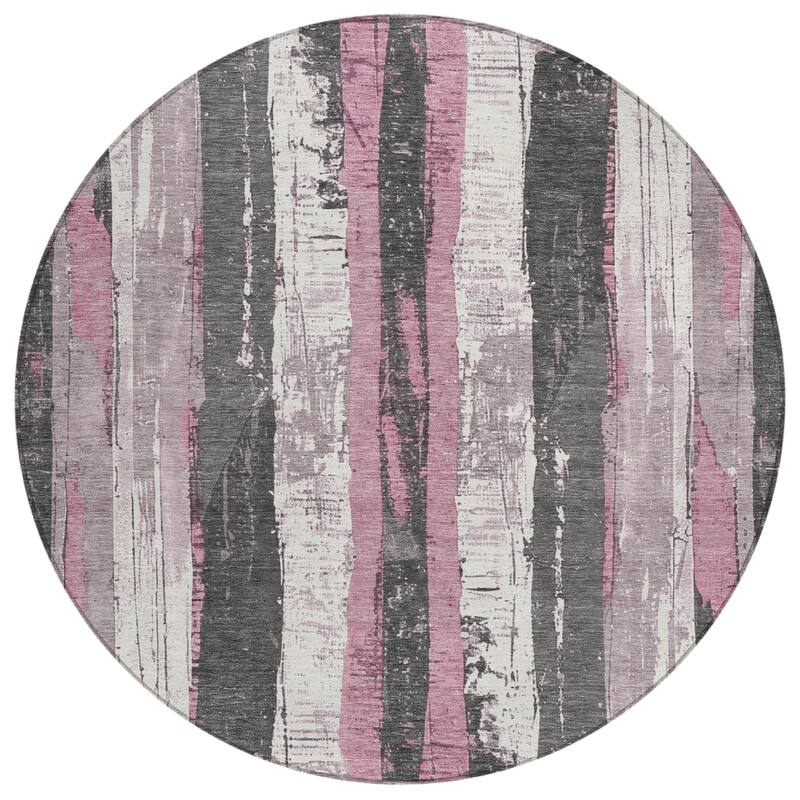 HomeRoots Striped Transitional Rectangle Outdoor Rug