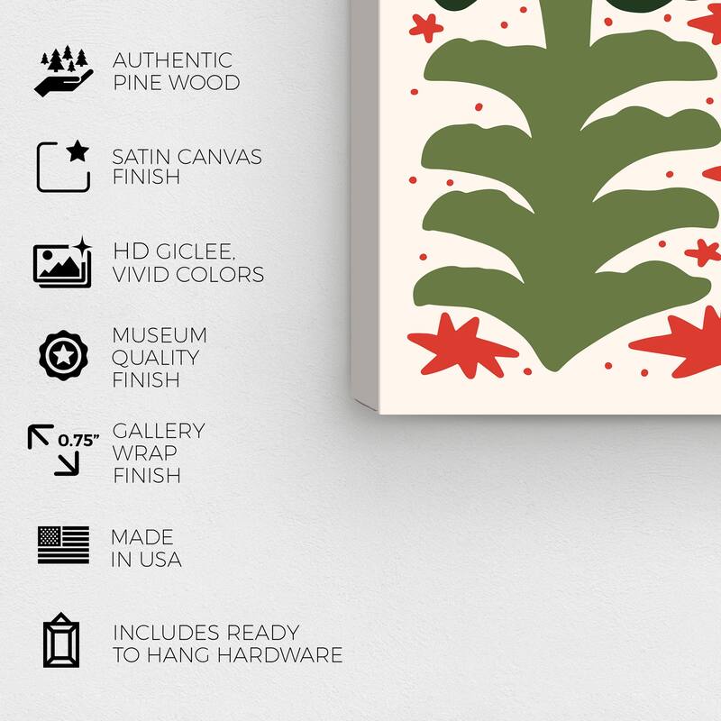 Wynwood Studio Canvas Holiday and Seasonal Green Pines Agreement Green Modern & Contemporary Wall Art Canvas Print