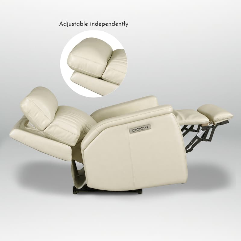 Leather Zero Gravity Power Recliner with Power Headrest and Power Lumbar,USB&USB-C Port