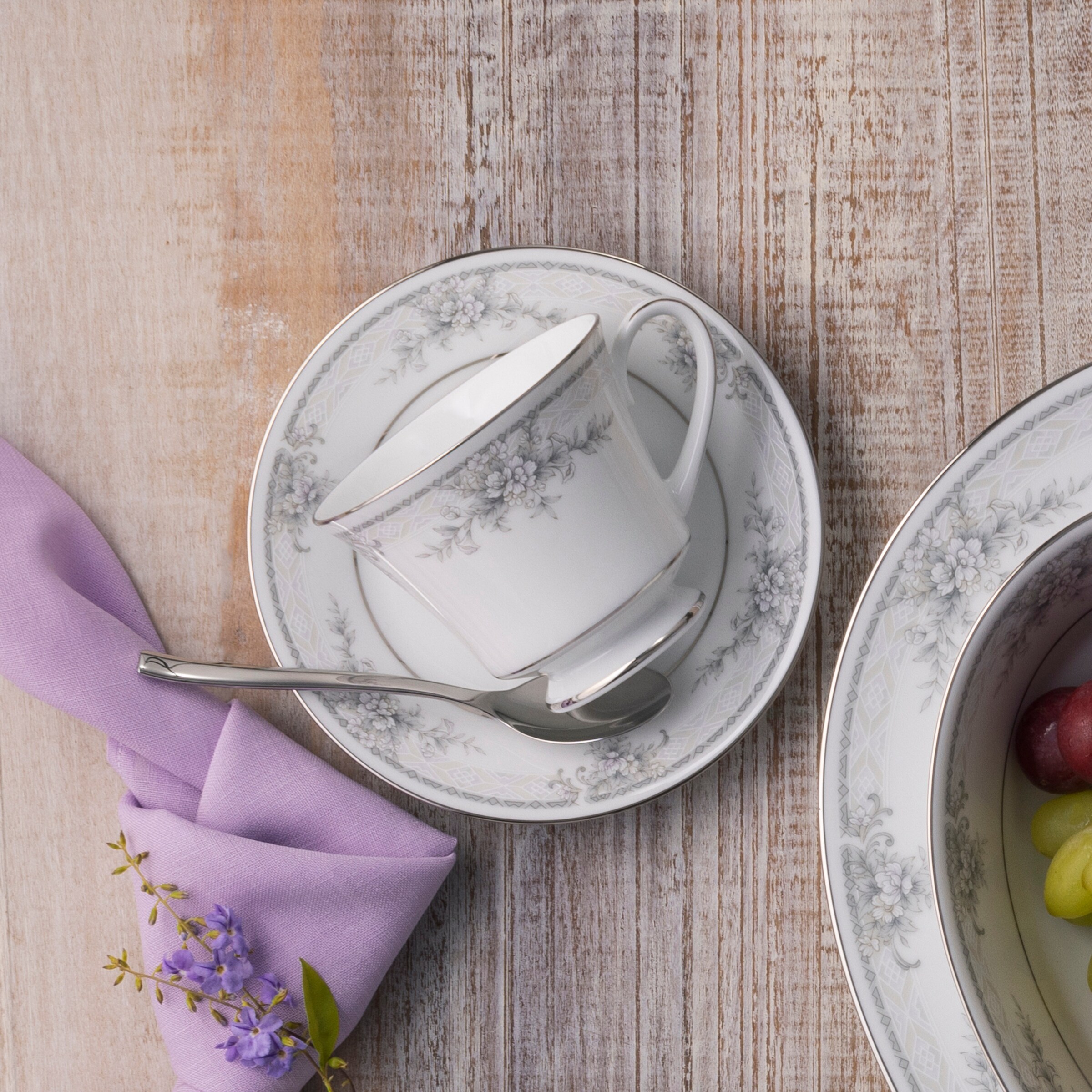 Noritake Sweet Leilani Set Of 4 Teacups, 8 oz. - Overstock - 40117912