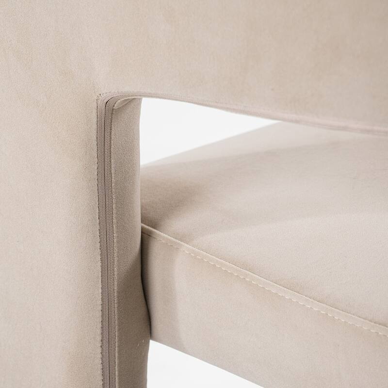Modrest Cherish Modern Beige Fabric Dining Chair