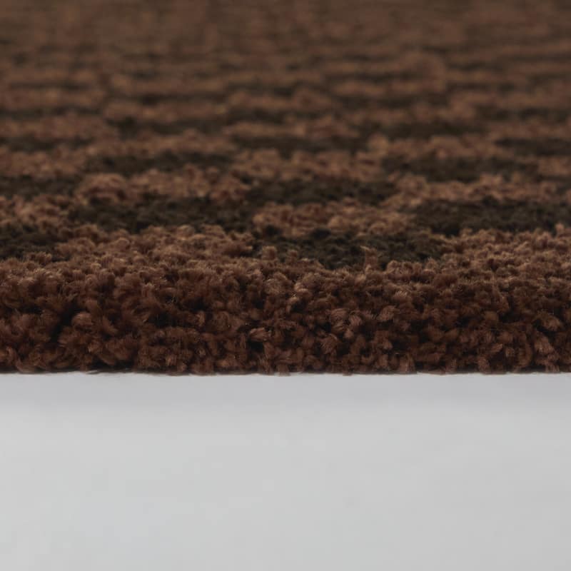 Covey Plush Checkered Thick Shag Area Rug