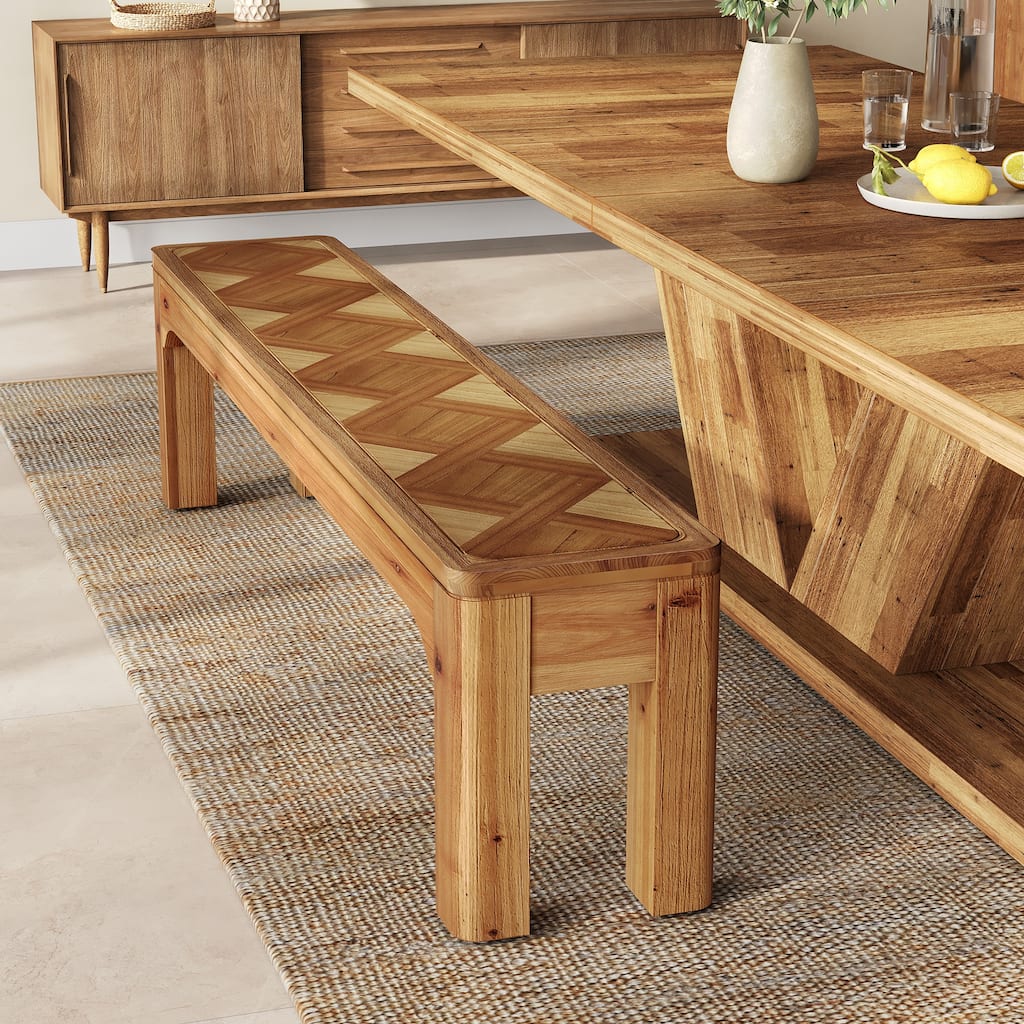 Solid Wood Dining Bench, Kitchen Table Bench, Hallway Living Room Accent Seat Entryway Bench Dining Stool