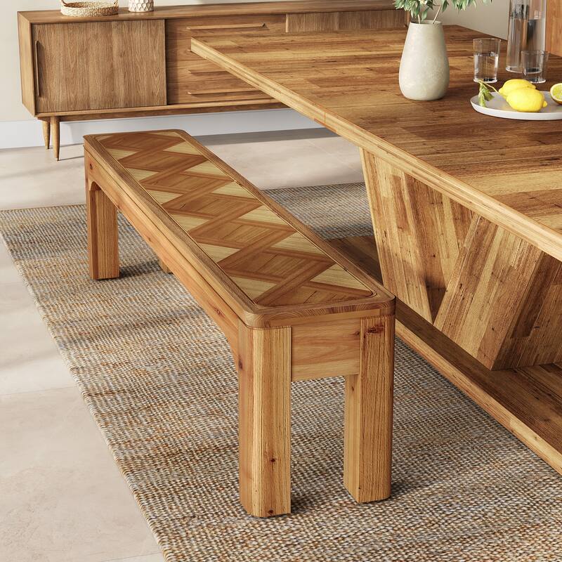 Solid Wood Dining Bench, Kitchen Table Bench, Hallway Living Room Accent Seat Entryway Bench