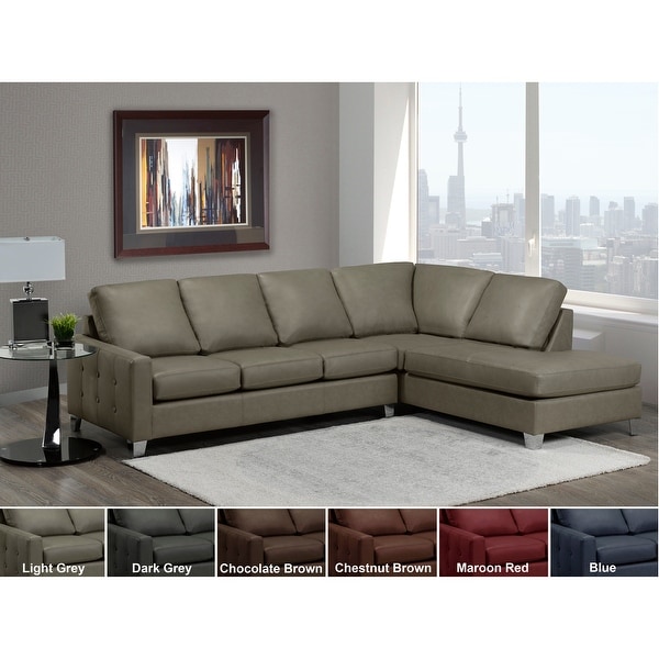 Porsche top grain italian shop leather sectional sofa