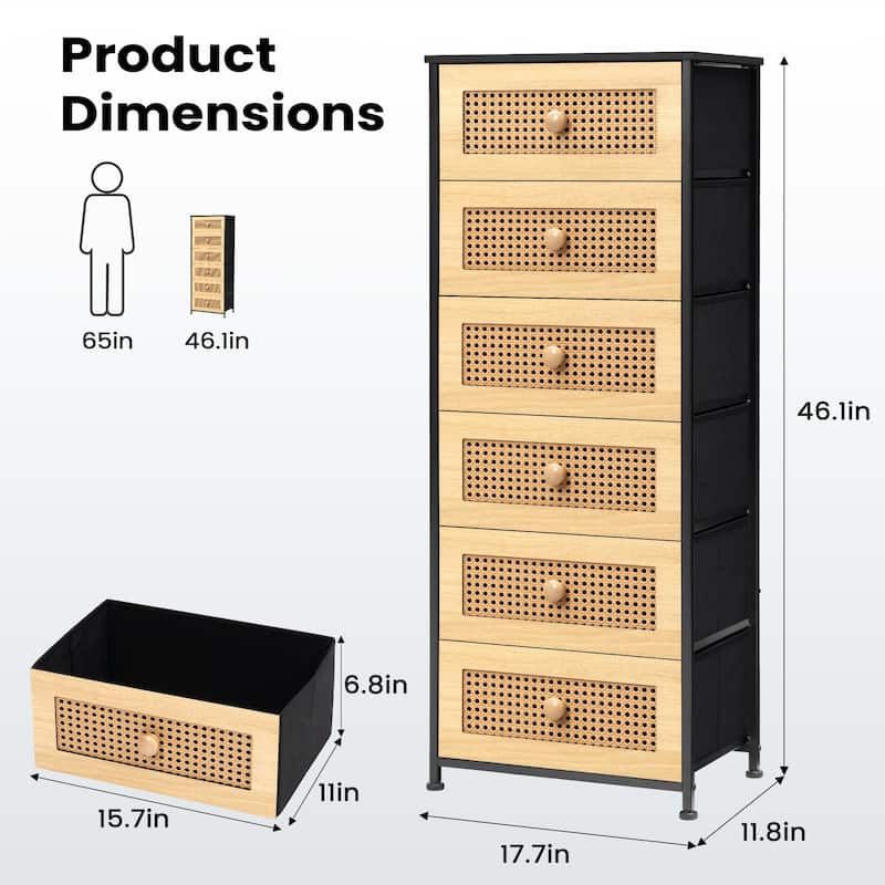 Pellebant 6 Drawers Vertical Storage Tower