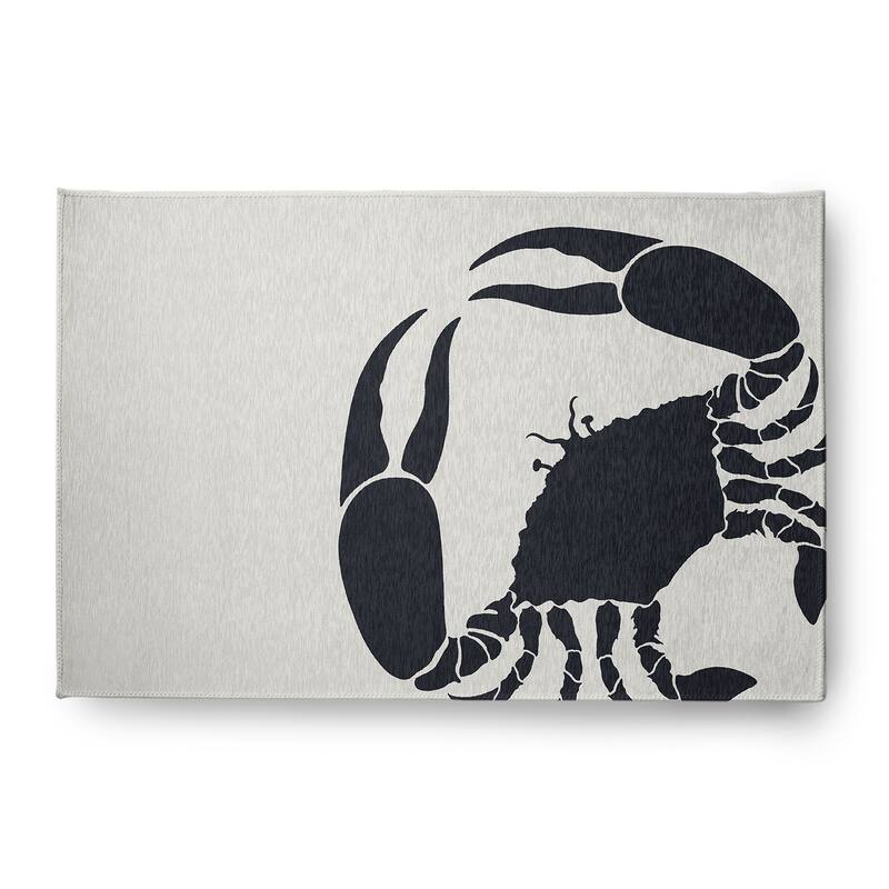 Crab Dip Nautical Chenille Rug - Shark Blue - 4' x 6'