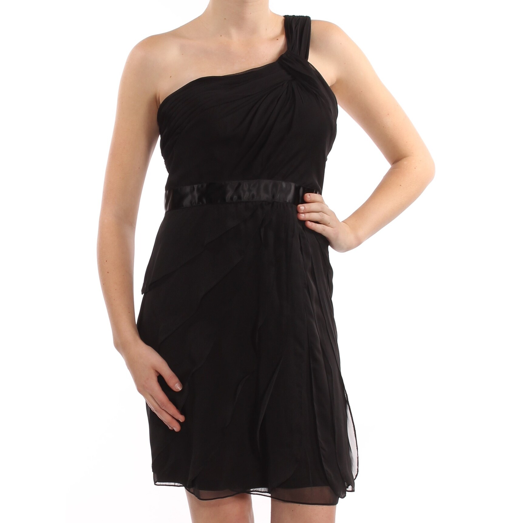 adrianna papell little black dress