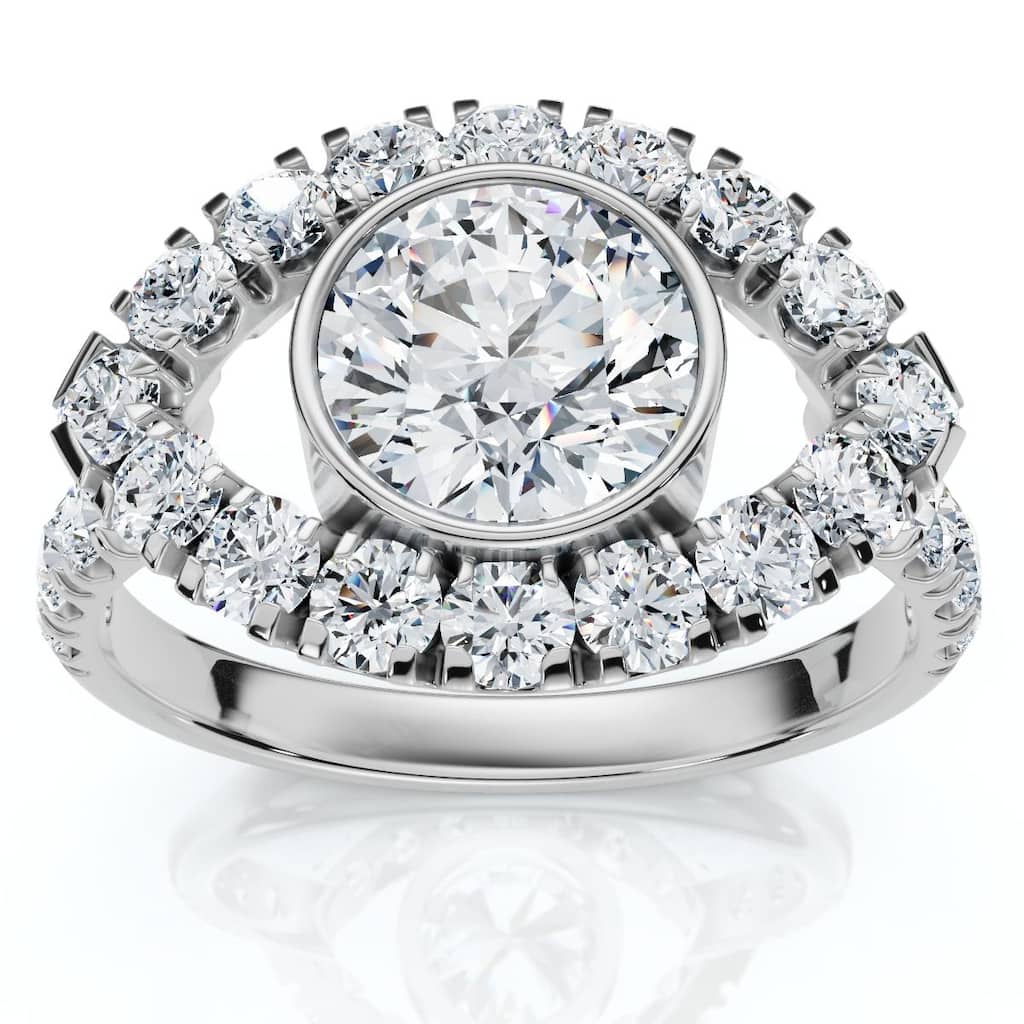 Bliss Diamond 1 3/4Ct Eye Diamond Ring Gold Lab Grown