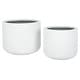 preview thumbnail 22 of 24, SAFAVIEH Outdoor Lucca Cement Ficonstone Planter Pot (Set of 2) - 18"W x 18"D x 15"H