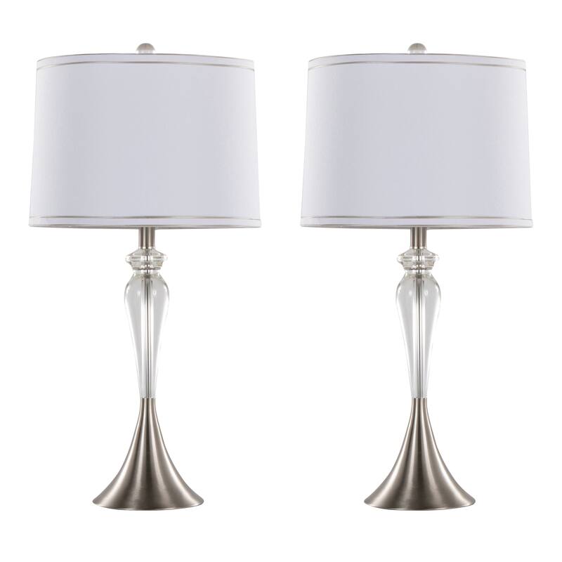 Ashland Glass 28" Crystal Table Lamp (Set of 2)