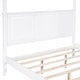preview thumbnail 9 of 7, Queen Size Canopy Platform Bed with Headboard and Footboard,Slat Support Leg,White