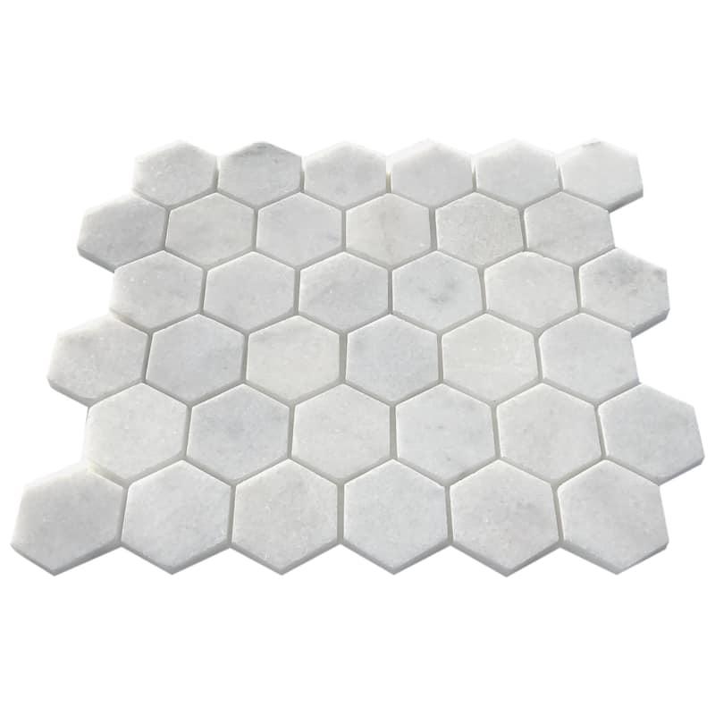 Pale Gray Marble 2" x 2" Honeycomb Honed Mosaic Tile