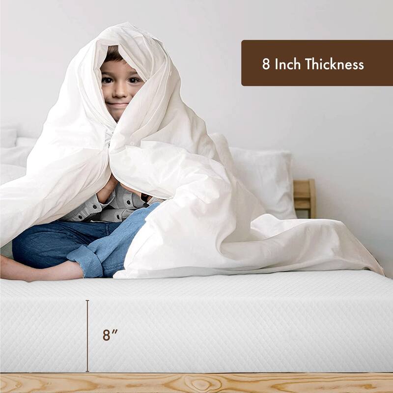 DH BASIC 8 Inch Hypoallergenic CertiPUR-US Gel Memory Mattress by Denhour