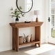 preview thumbnail 3 of 7, 39.37" Solid Wood Console Table, Small Entryway Table with Shelf