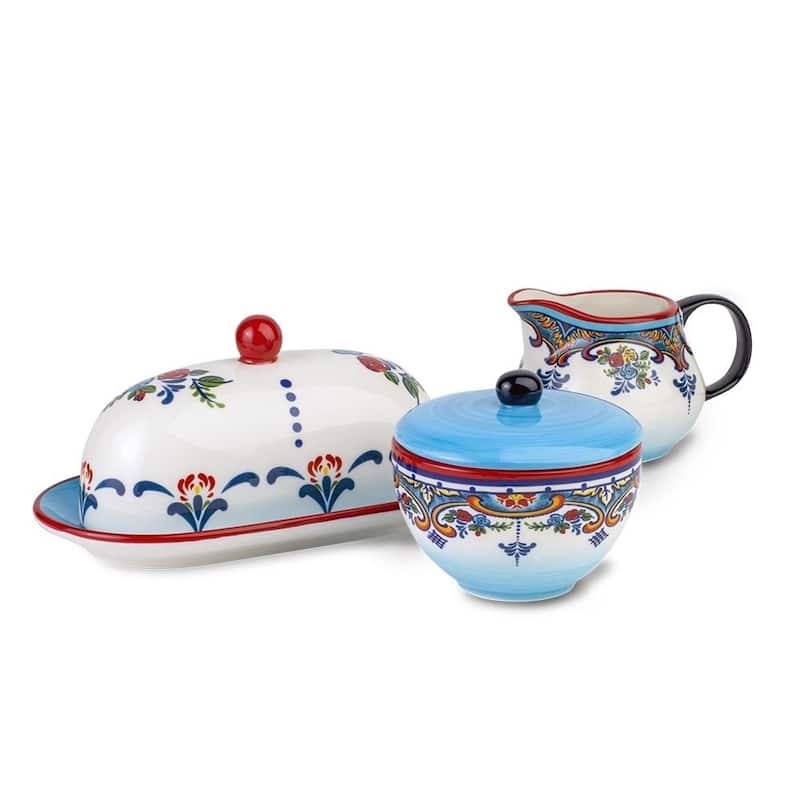 Euro Ceramica Zanzibar 3 Piece Breakfast Accessory Set
