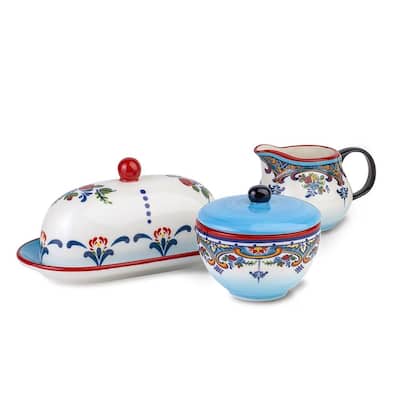 Euro Ceramica Zanzibar 3 Piece Breakfast Accessory Set