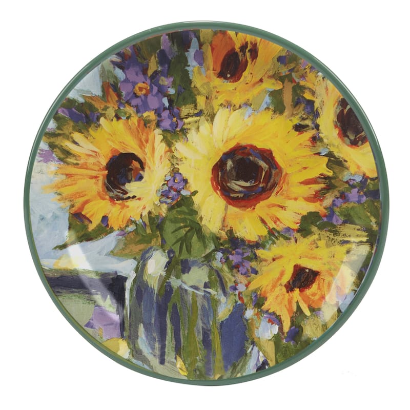 Certified International Sunflower Bouquet 38 oz. Soup/Pasta Bowls, Set of 4 Assorted Designs - 38 Oz.