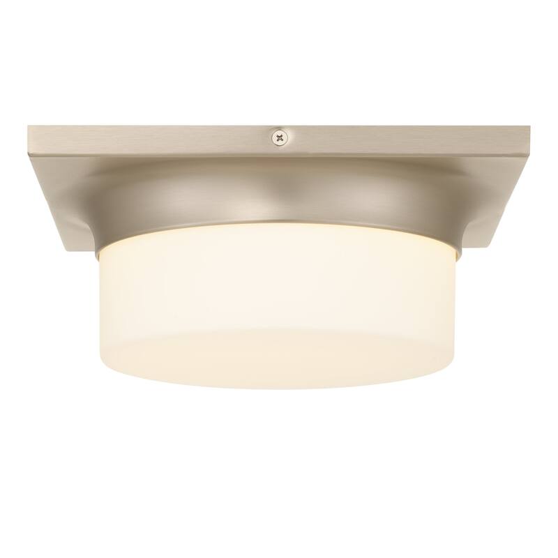 Aura 10" Brushed Nickel LED Flush Mount Ceiling Light