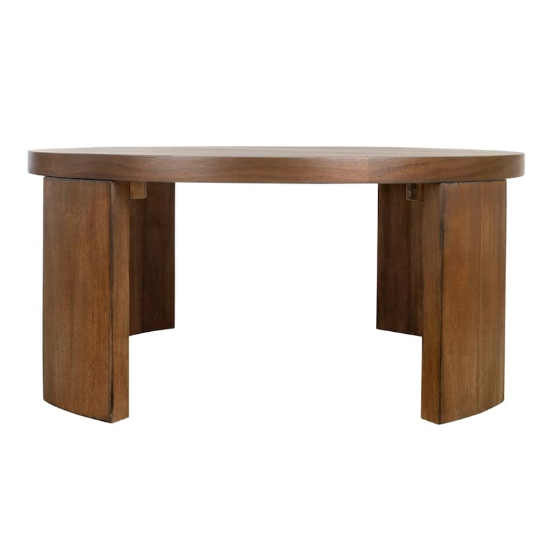 NPD Furniture Londyn 36" Round Coffee Table - Rustic Walnut