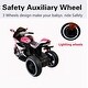 preview thumbnail 11 of 15, 6V Kids Ride On Motorcycle,380W Electric Ride On Motorcycle with Training Wheels, Light Wheels, Manual Throttle,Led Lights