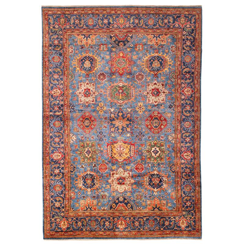 ECARPETGALLERY Hand-knotted Aryana Blue Wool Rug - 9'11 x 14'2