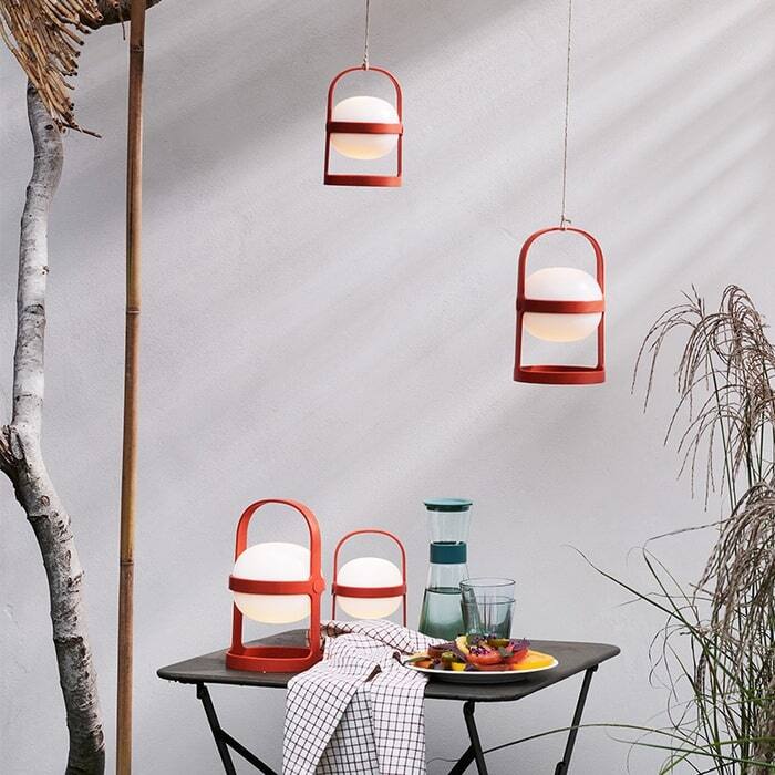 Soft Spot Solar Circular Lantern, Terracotta